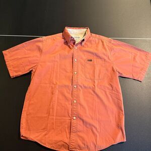 Carhartt Men's Short Sleeve Button Down Work Shirt - Orange - Size M